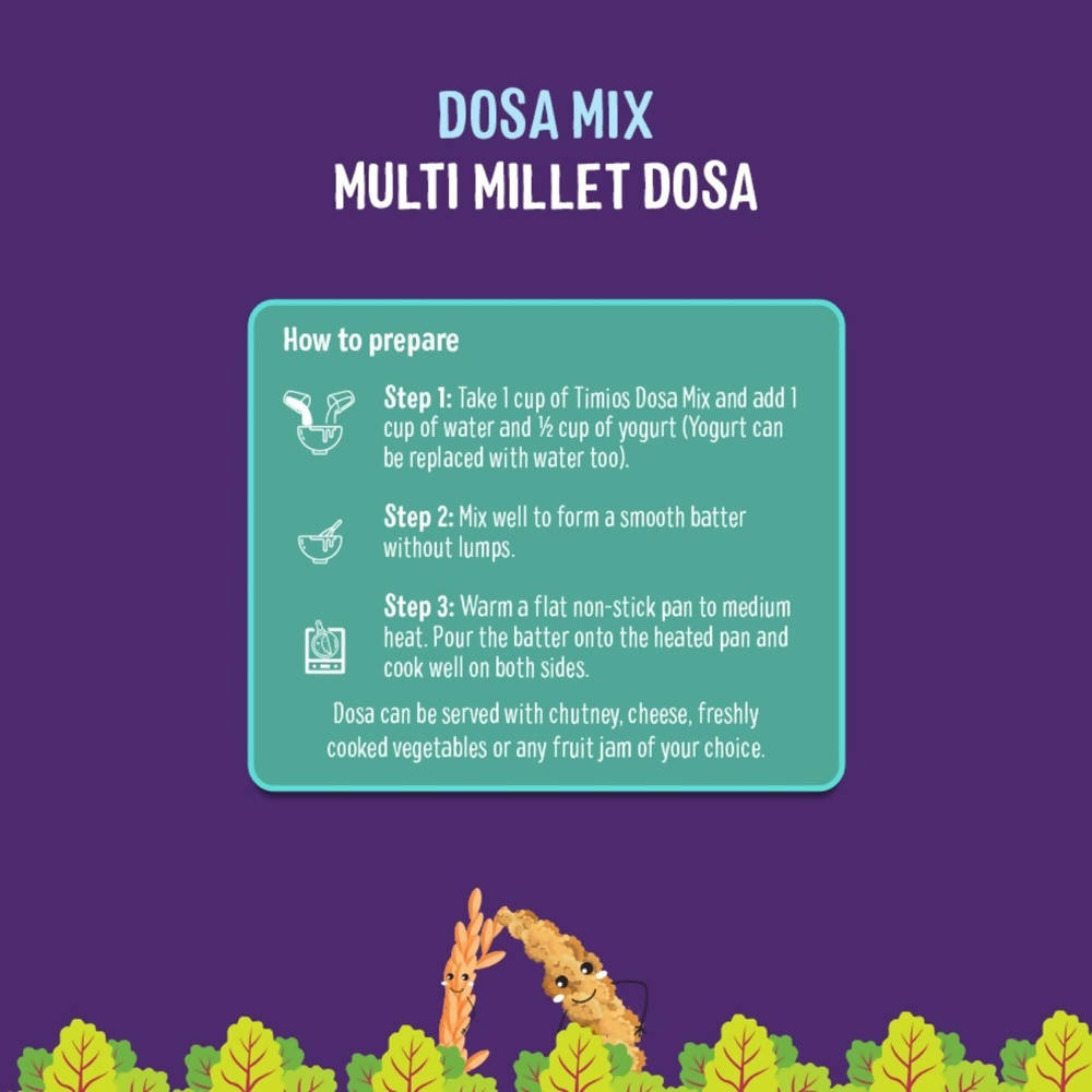 Timios Organic Multi Millet Dosa Mix How To Prepare