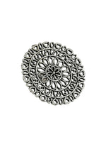 Thumbnail for NVR Women Oxidised Silver-Plated Adjustable Finger Ring - Distacart