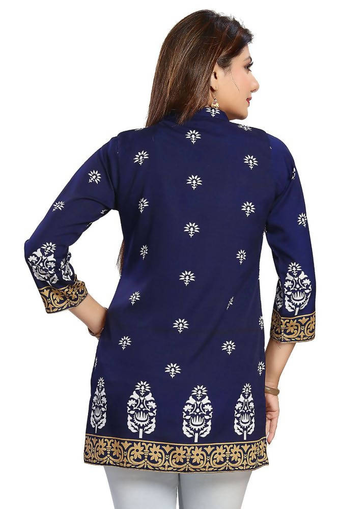 Snehal Creations Endearing Ethnicity Short Blue Tunic