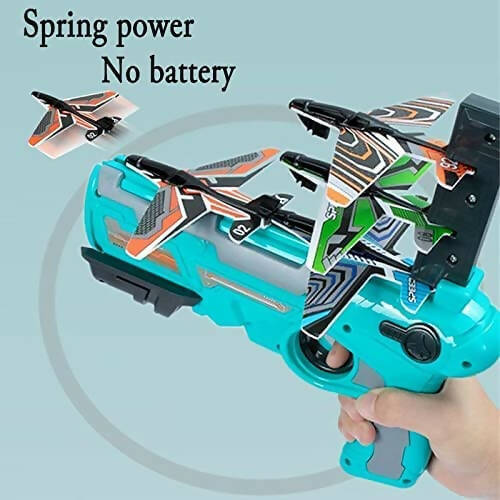 Sardar Ji Ki Dukan Airplane Launcher Gun Toy For Kids, Outdoor Gun Toy Shooting Continuous Flying Launcher For Kids Multicolor, 1 Pcs) - Distacart