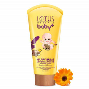 Lotus Herbals Baby+ Happy Bums Diaper Rash Crème (100 Gm) - Distacart