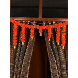 Tied Ribbons Orange Hanging Marigold Flowers Garland - Distacart
