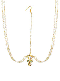 Thumbnail for Gold-Plated Kundan Head Jewellery - Ruby Raang - Distacart