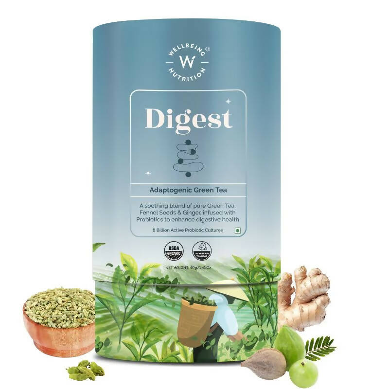 Wellbeing Nutrition Digest Green Tea - Distacart