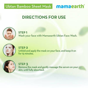 Mamaearth Ubtan Bamboo Sheet Mask with Turmeric & Saffron