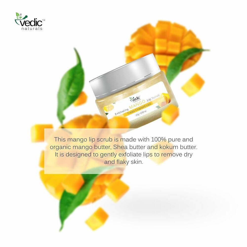 Vedic Naturals Exfoliating Mango Lip Scrub - Distacart