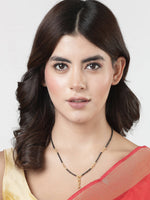 Thumbnail for NVR Women Ethnic Gold-Plated Beaded Mangalsutra - Distacart