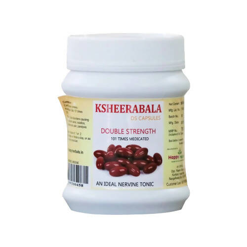 Happy Herbals Ksheerabala Double Strength Capsules - Distacart