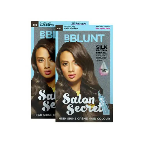 BBlunt Salon Secret High Shine Crème Hair Colour Chocolate Dark Brown - Distacart