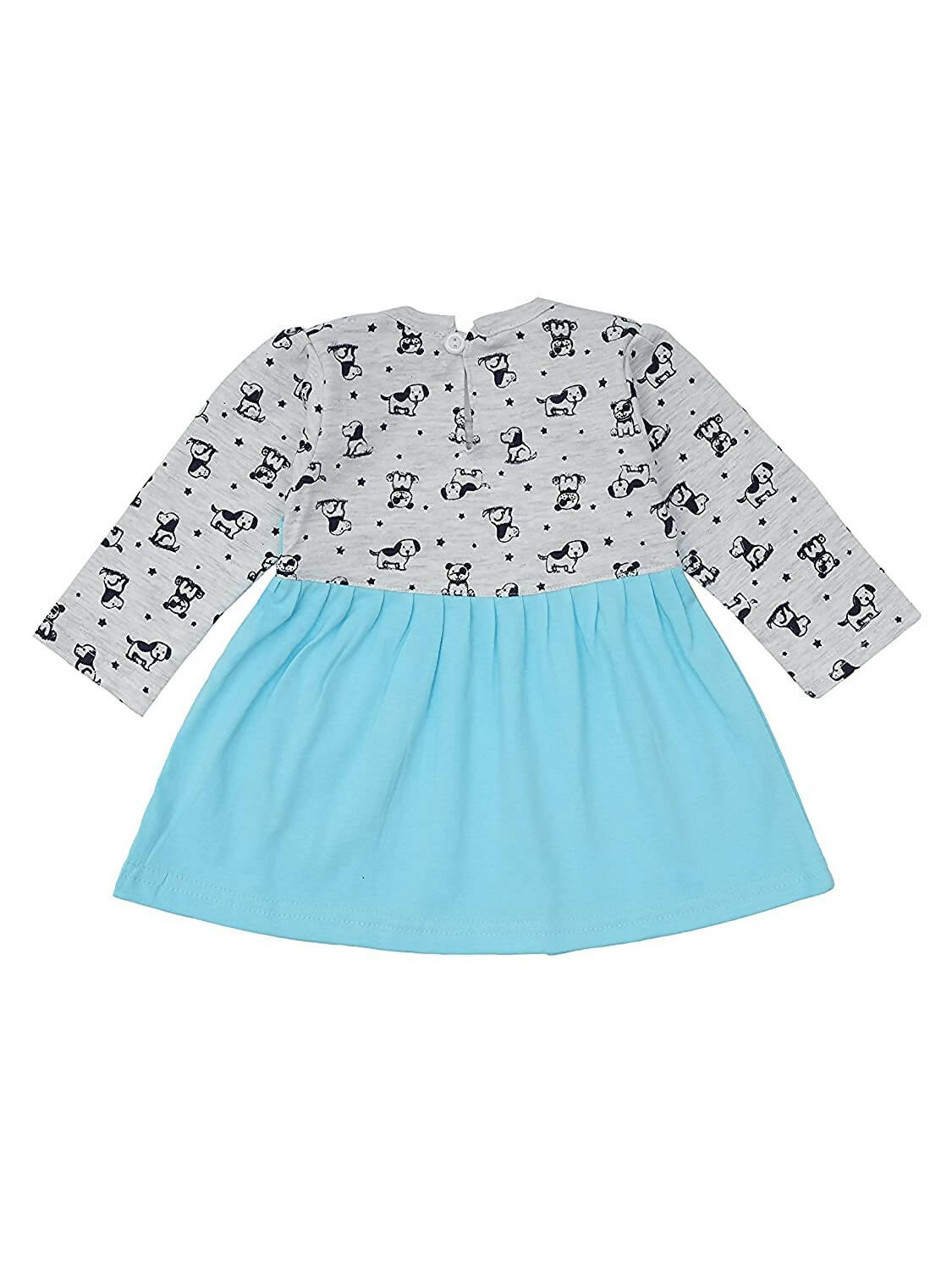 NammaBaby Baby Girl's A-Line Mini Frock Dress - Blue Grey - Distacart