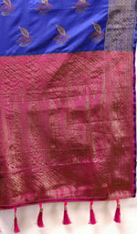 Thumbnail for Lorenvalley Fashion Blue Soft Silk Woven Design Zari Weaving Saree - Distacart