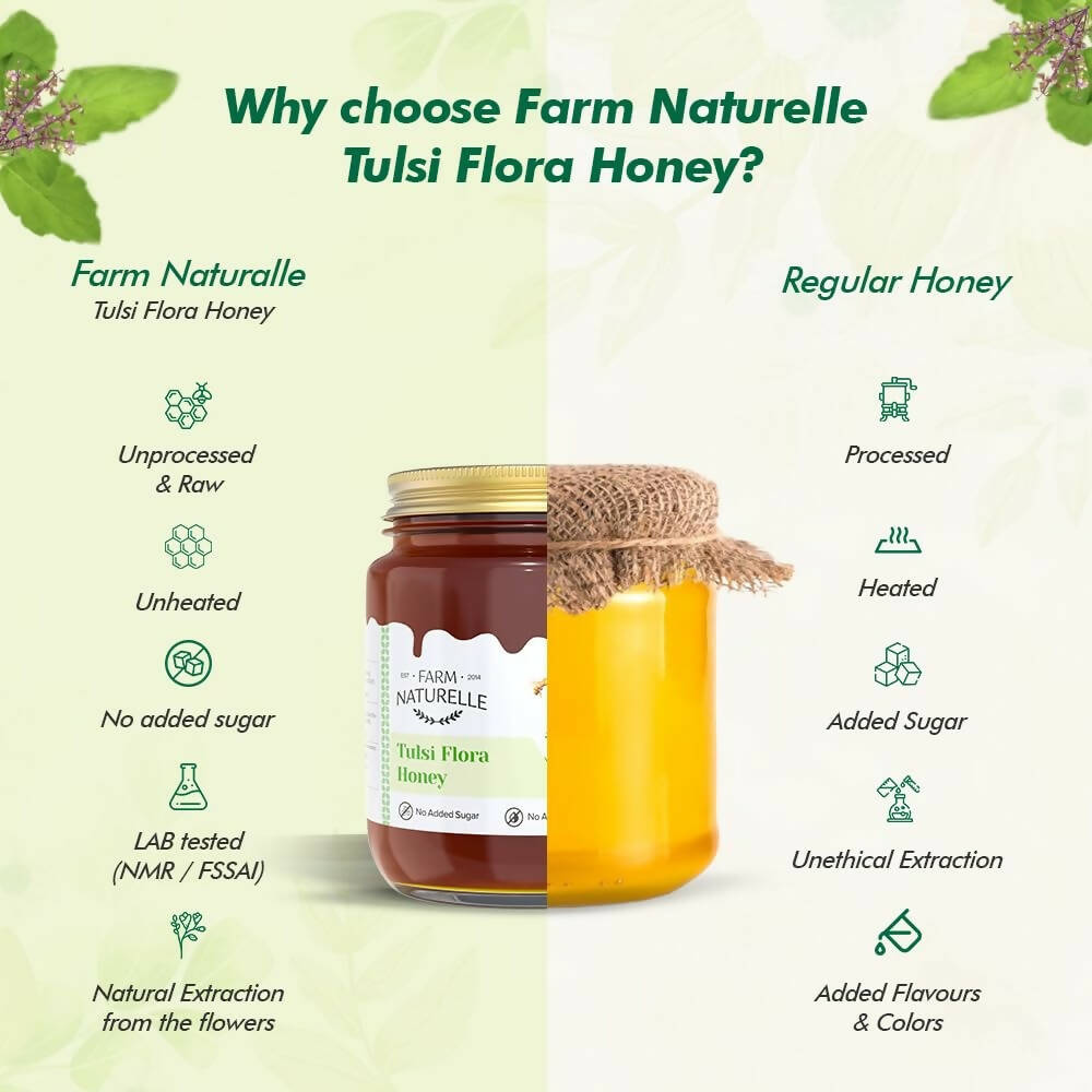 Farm Naturelle Vana Tulsi Honey Forest Flower Honey - Distacart