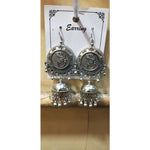 Thumbnail for Lord Ganesh Design on Earrings With Hanging Jhumkas And Pearls