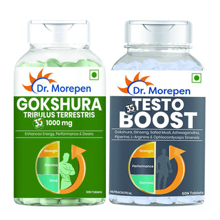 Dr. Morepen Gokshura and Testo Boost Tablets Combo for Men - Distacart