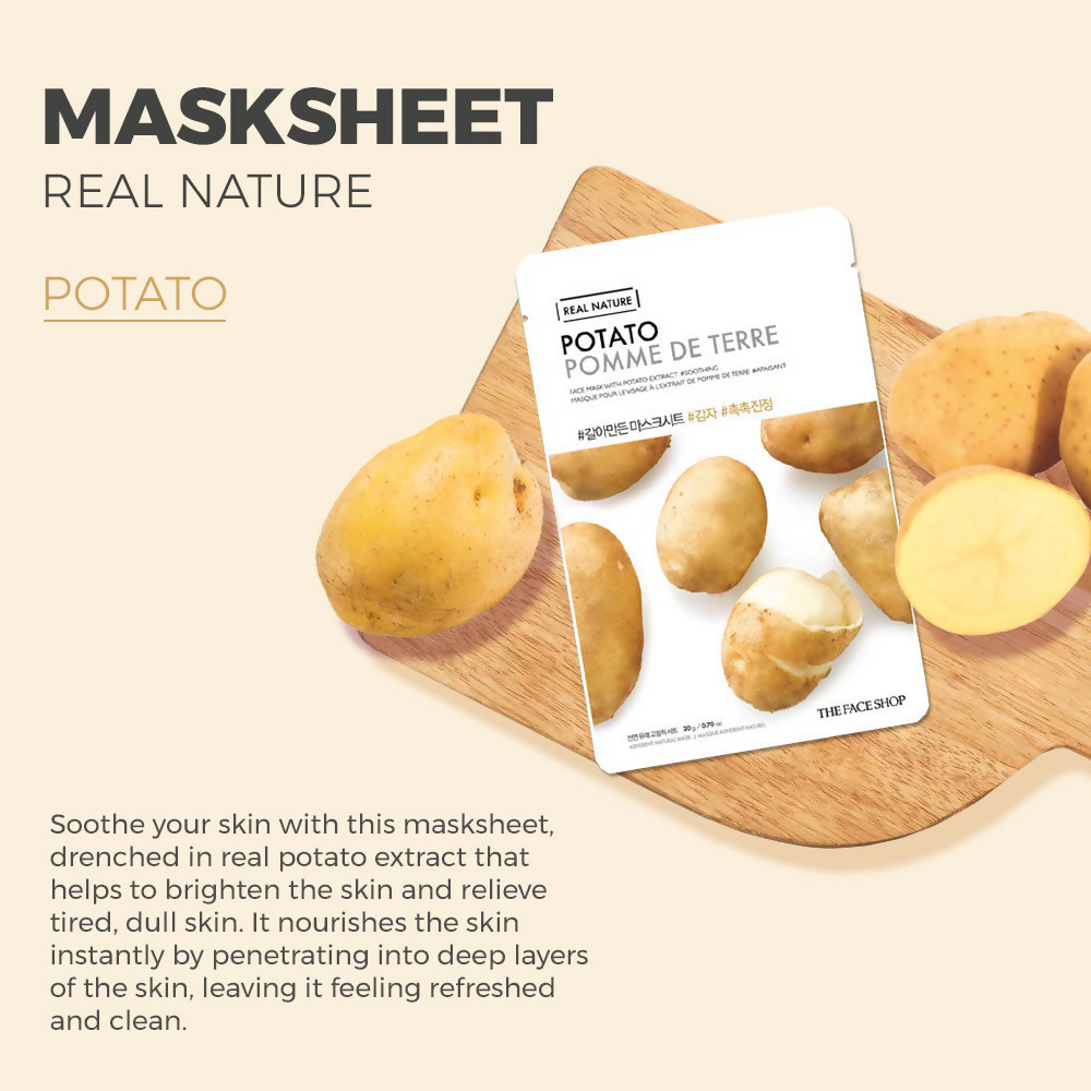 The Face Shop Real Nature Potato Face Mask - Distacart