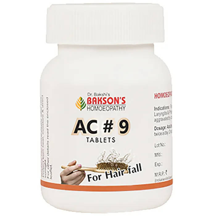 Bakson's Homeopathy AC#9 Tablets - Distacart