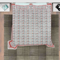 Thumbnail for Hand Printed Jaipuri Double/Queen 230x270 Cms Bedsheet with 2 Pillow Covers - Distacart