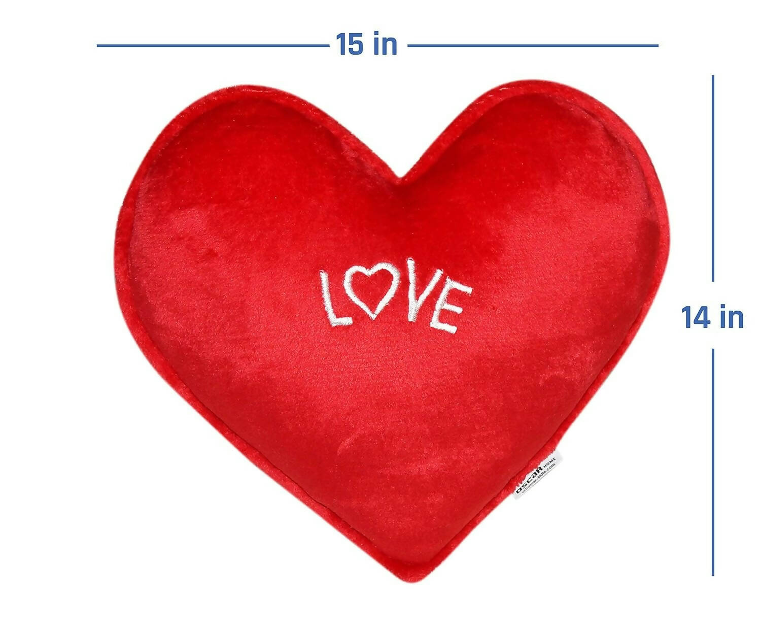 Oscar Home Soft Love Heart Shape Soft Cushion Pillow Toy (Red Color) - Distacart