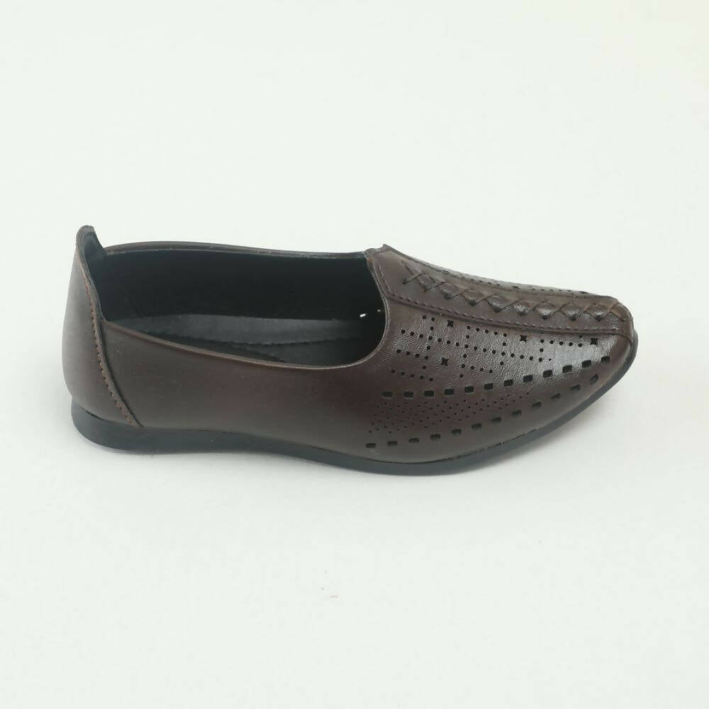 Tiny Bugs Boys Party & Ethnic Wear Mojari - Dark Brown - Distacart