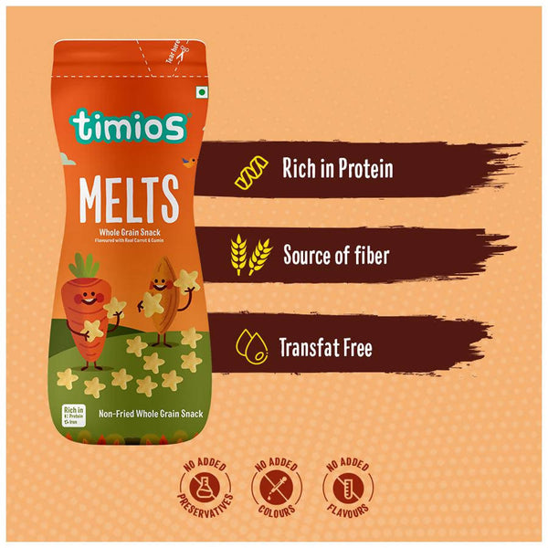 Buy Timios Melts Carrot And Cumin Finger Food For Babies Online at Best ...