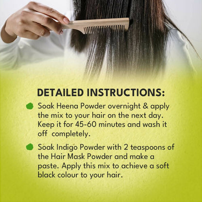 Veda Natural Colors For Black Hair - Henna & Indigo - Distacart