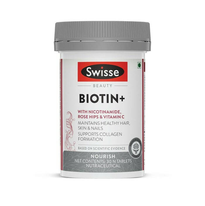 Swisse Biotin+ With Nicotinamide, Rosehip & Vitamin C - Distacart