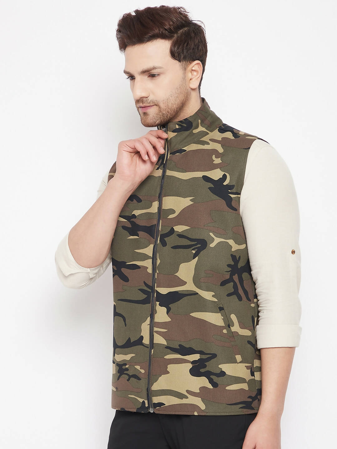 Even Apparels Multi Cotton Men Woven Nehru Jacket - Distacart