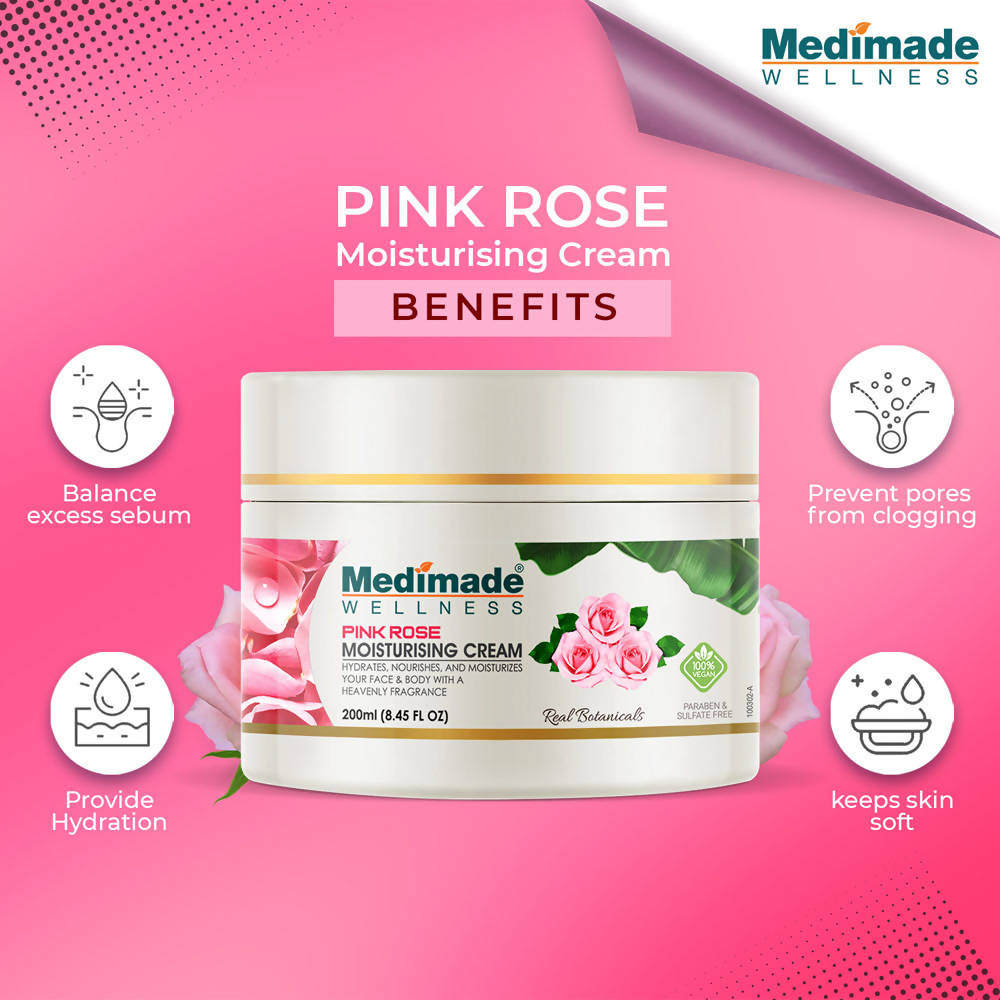 Medimade Wellness Pink Rose Moisturising Cream - Distacart