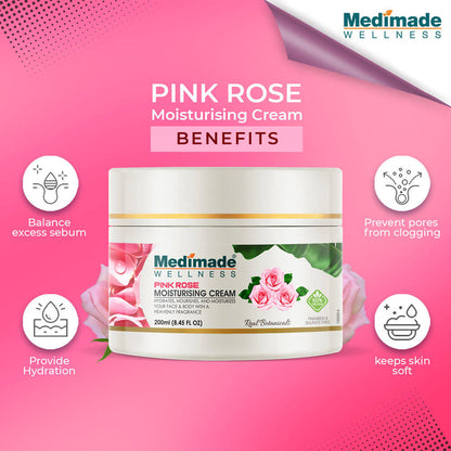 Medimade Wellness Pink Rose Moisturising Cream - Distacart