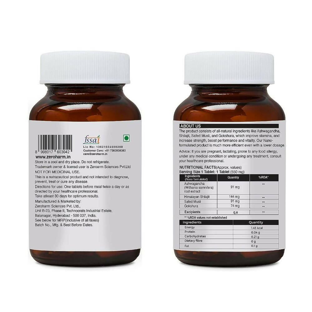 Zeroharm Nano Himalayan Sj With Ashwagandha, Safed Musli - Distacart