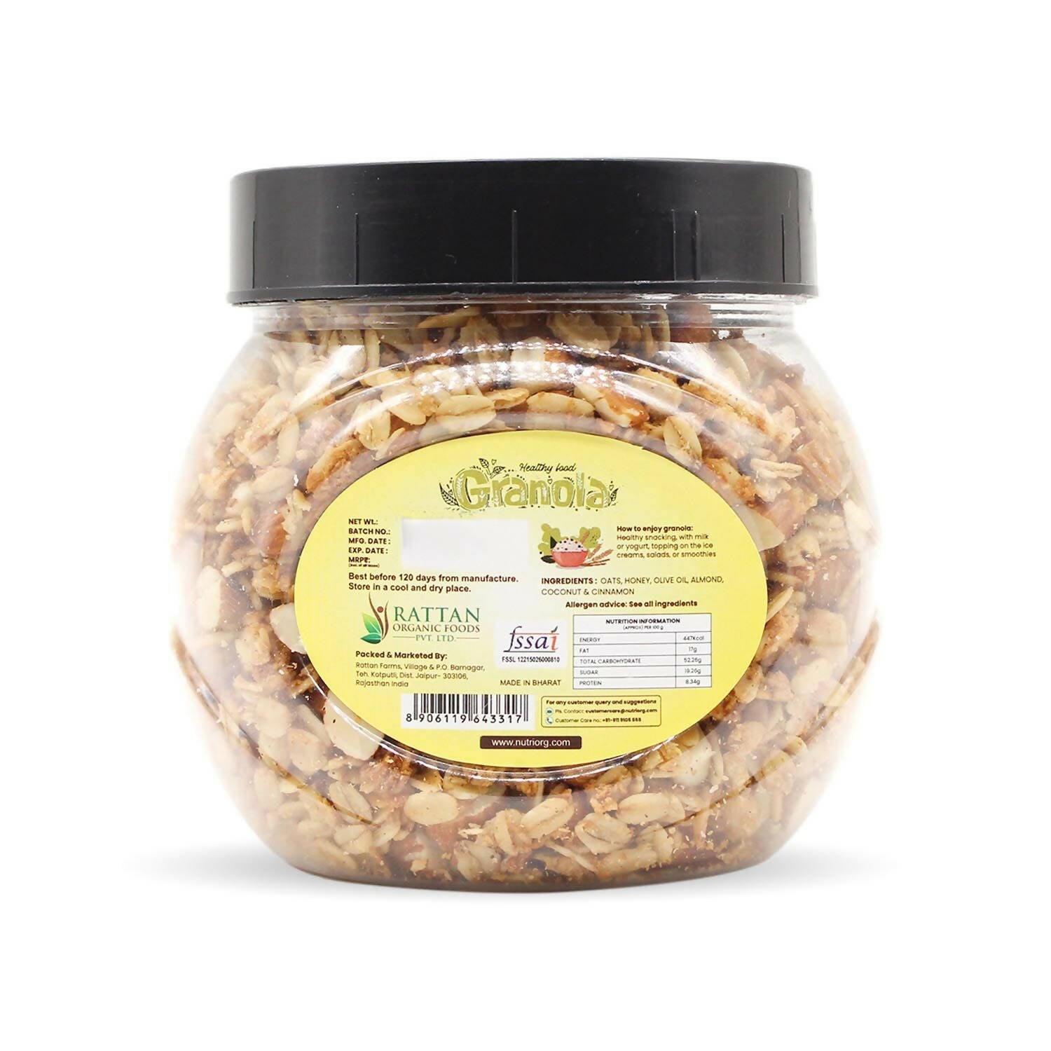 Nutriorg Crunchy Granola Honey & Almond Flavor - Distacart