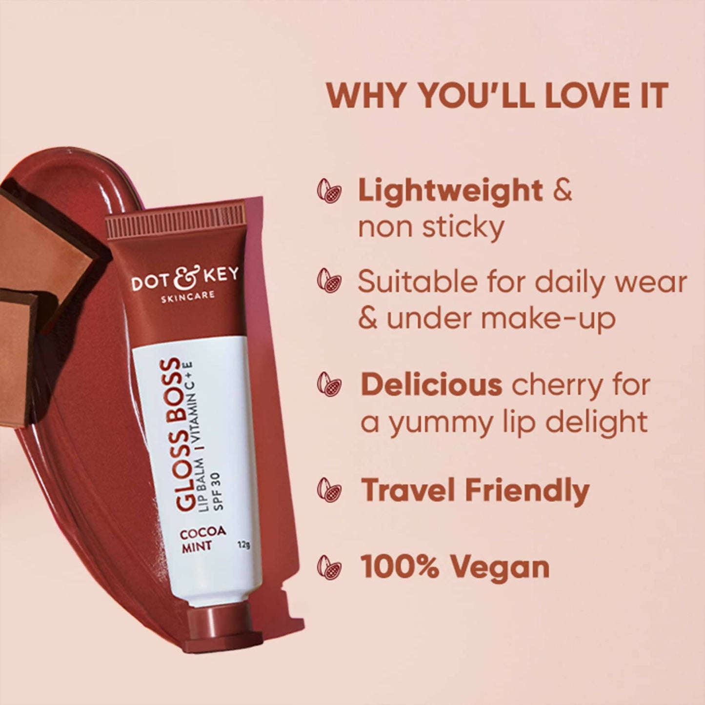 Dot & Key Gloss Boss Cocoa Mint Lip Balm - Distacart