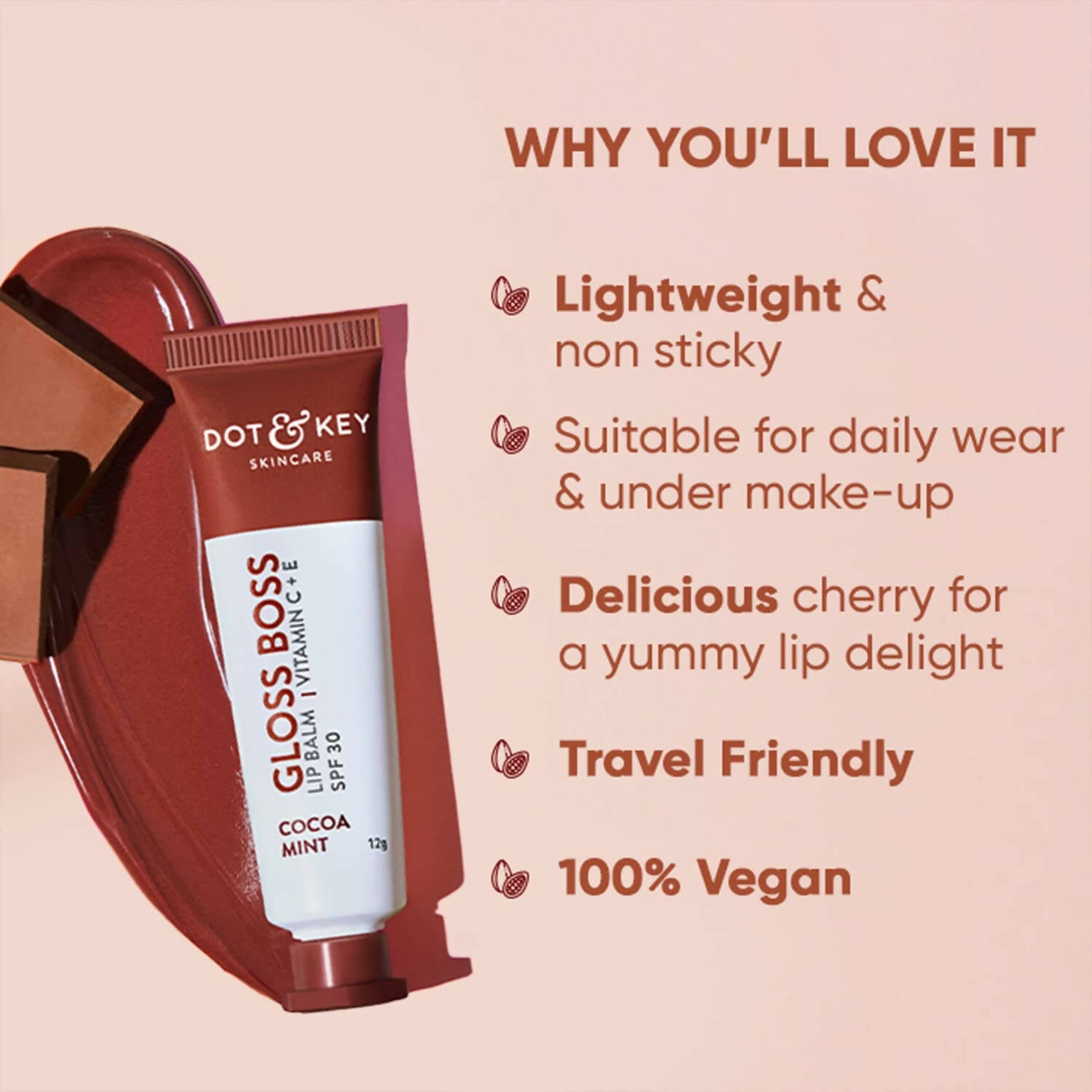 Dot & Key Gloss Boss Cocoa Mint Lip Balm - Distacart