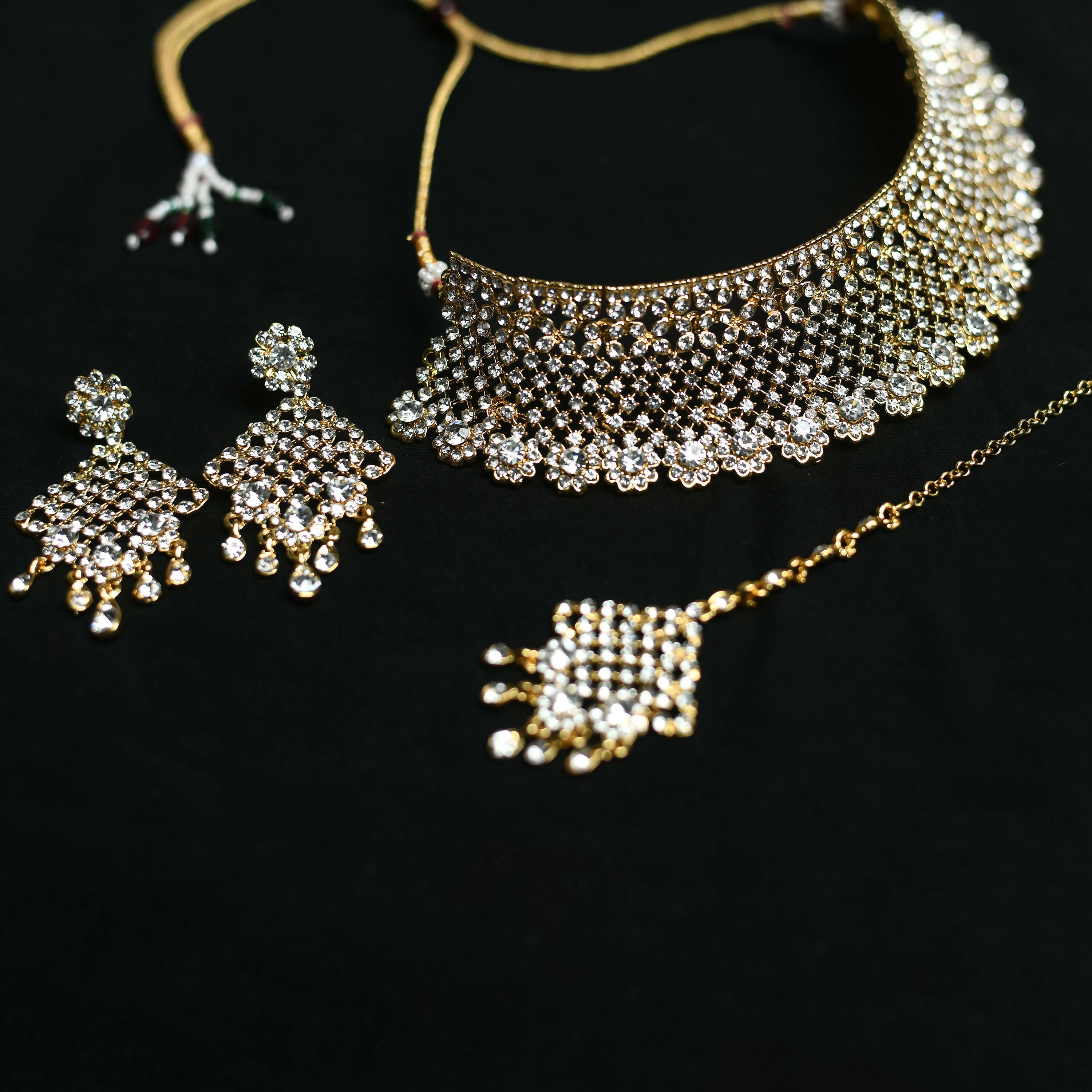 Mominos Fashion Johar Kamal Traditional Rajwadi Design Heavy Golden Colour Necklace Set - Distacart