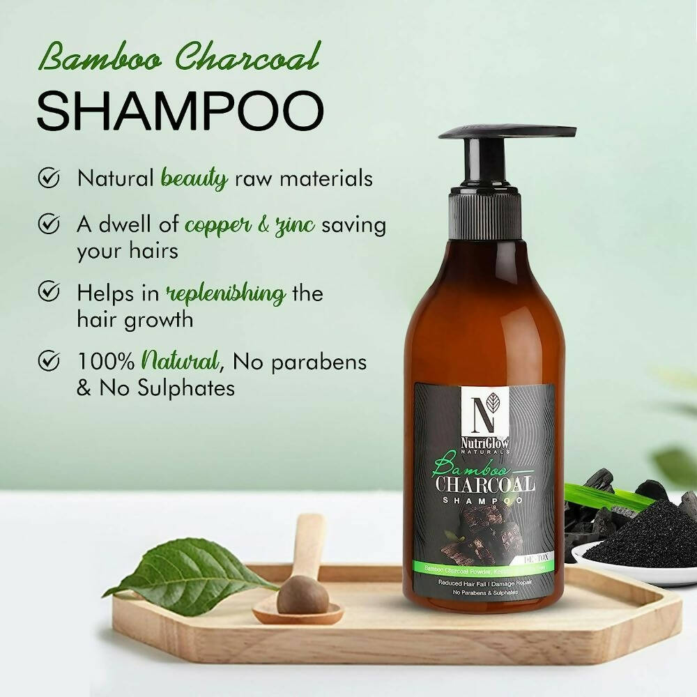 NutriGlow NATURAL'S Bamboo Charcoal Shampoo - Distacart