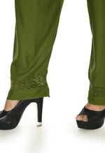Thumbnail for Mominos Fashion Moeza Reyon Cotton Mehndi Green Color Straight Palazzo