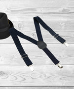 Thumbnail for Manet Boys Solid Suspenders - Navy Blue - Distacart