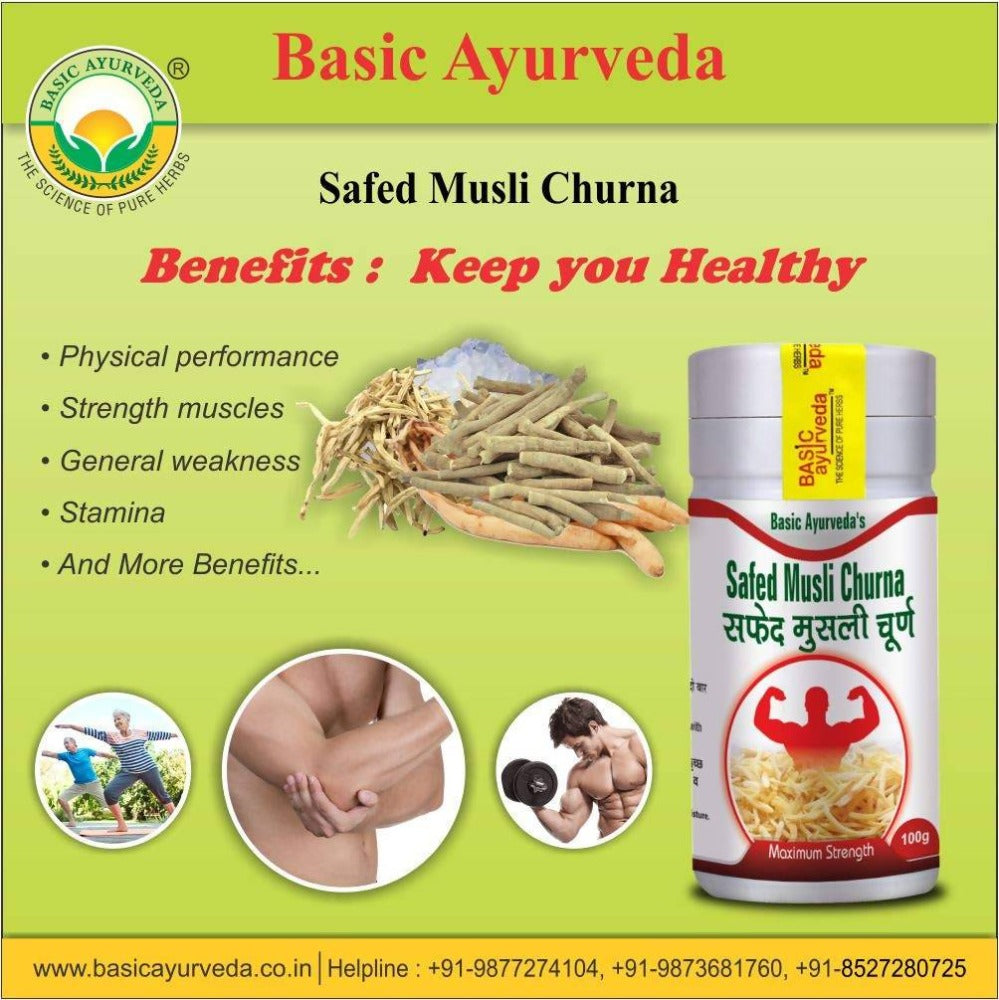 Basic Ayurveda Safed Musli Churna Benefits
