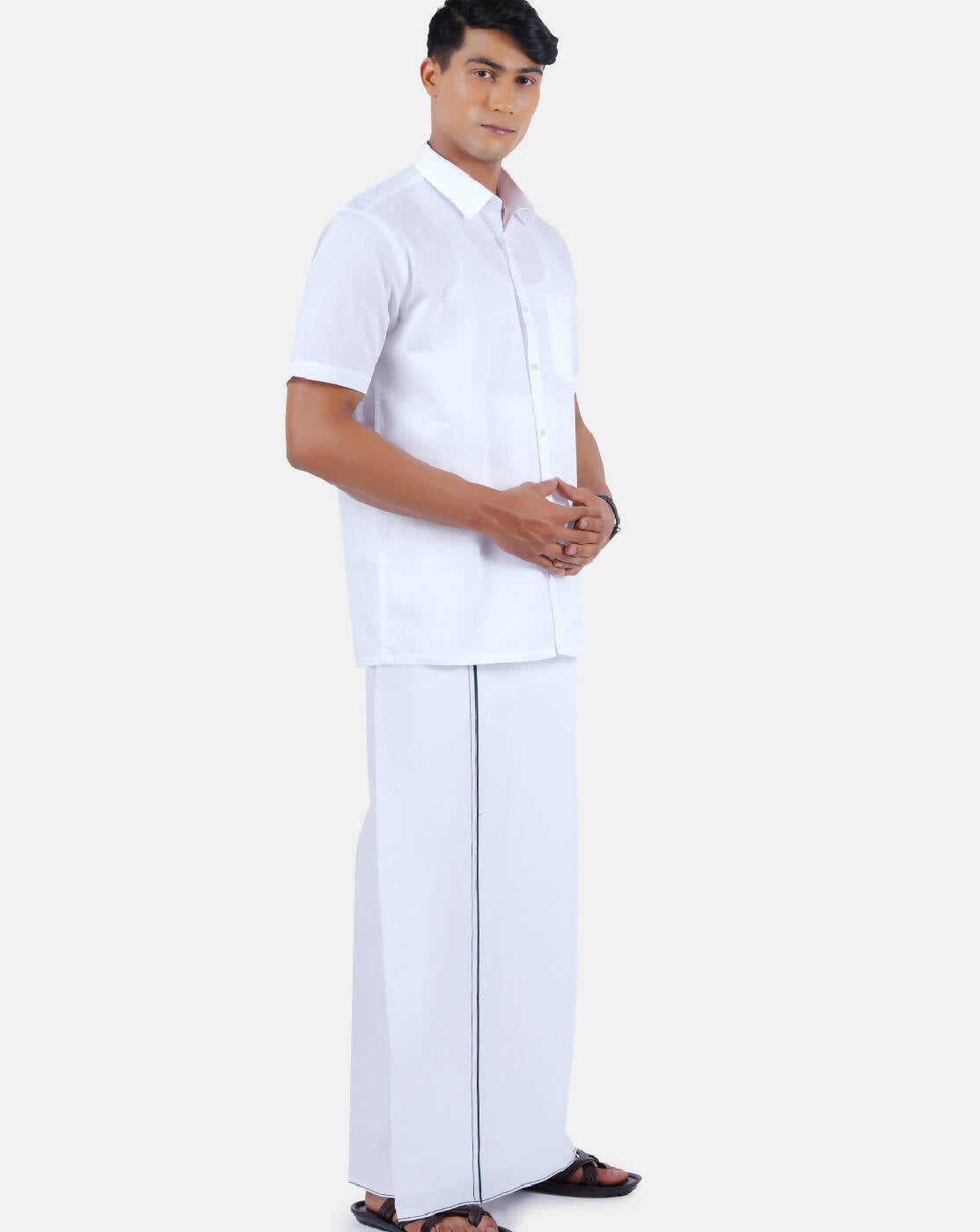Ramraj Cotton Mens 100% Cotton Half Sleeve White Shirt - Distacart