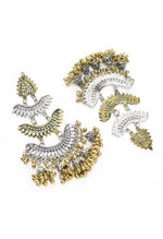 Thumbnail for Mominos Fashion Johar Kamal Beautiful Silver & Gold Earrings - Distacart