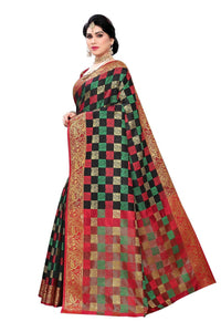 Thumbnail for Vamika Banarasi Jaquard Traditional Black Weaving Saree