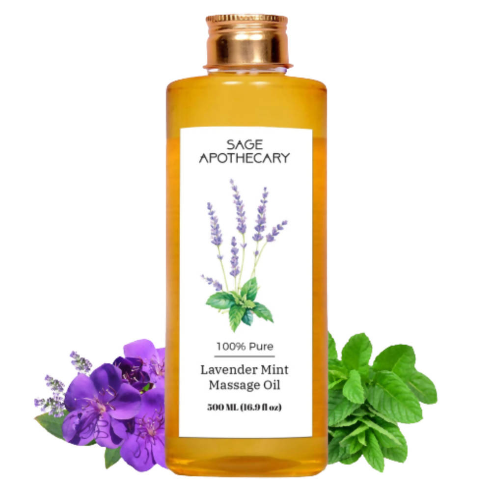 Sage Apothecary Lavender & Mint Massage Oil - Distacart