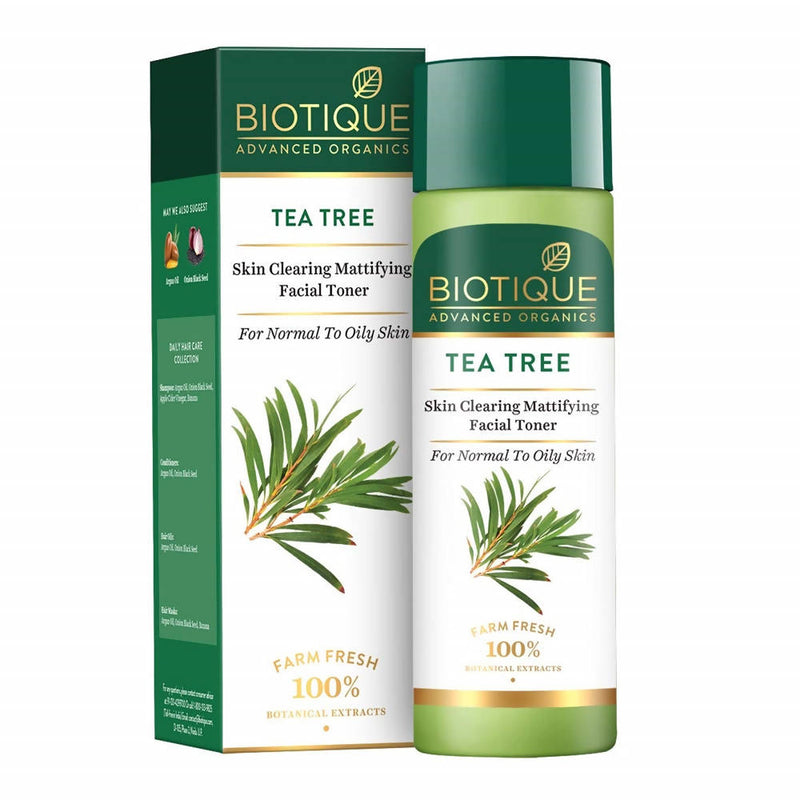 Biotique Advanced Organics Tea Tree Skin Clearing Mattifying Facial Toner - Distacart