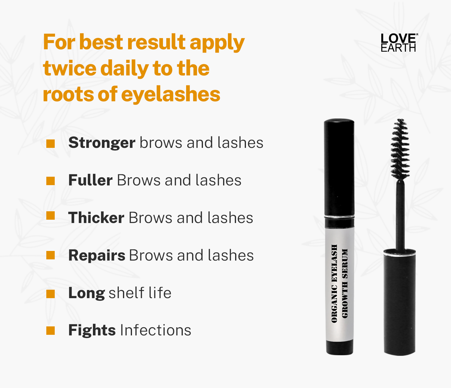 Love Earth Organic Eyelash Growth Serum - Distacart