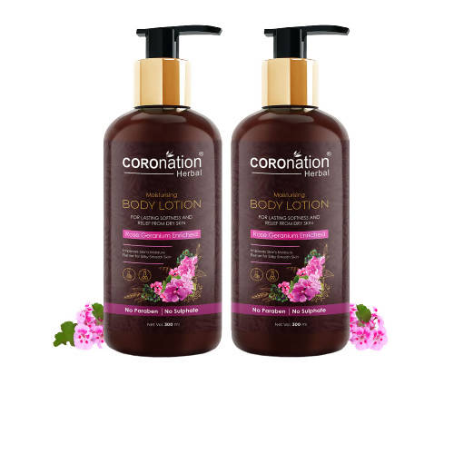 Coronation Herbal Rose Geranium Enriched Body Lotion - Distacart