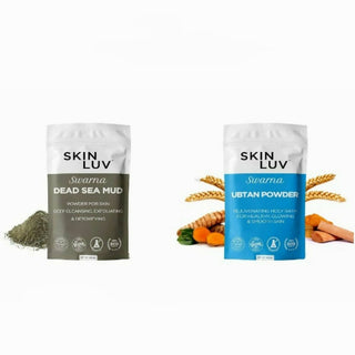 SkinLuv Swarna Dead Sea Mud Powder And Ubtan Powder Combo - Distacart