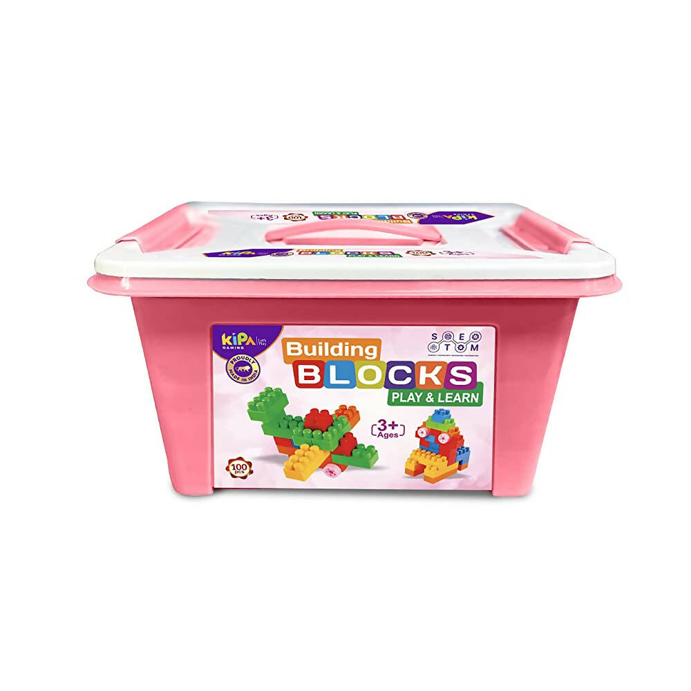 Kipa 180 Pieces with Storage Container Multi Colored Educational Jumbo Learn and Play Building Blocks for Kids - Distacart