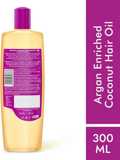 Parachute Advansed Argan enriched Coconut Hair Oil - Distacart