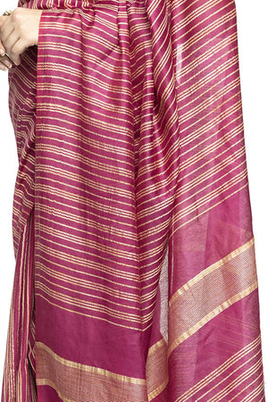 Mominos Fashion Purple Color Bhagalpuri Saree