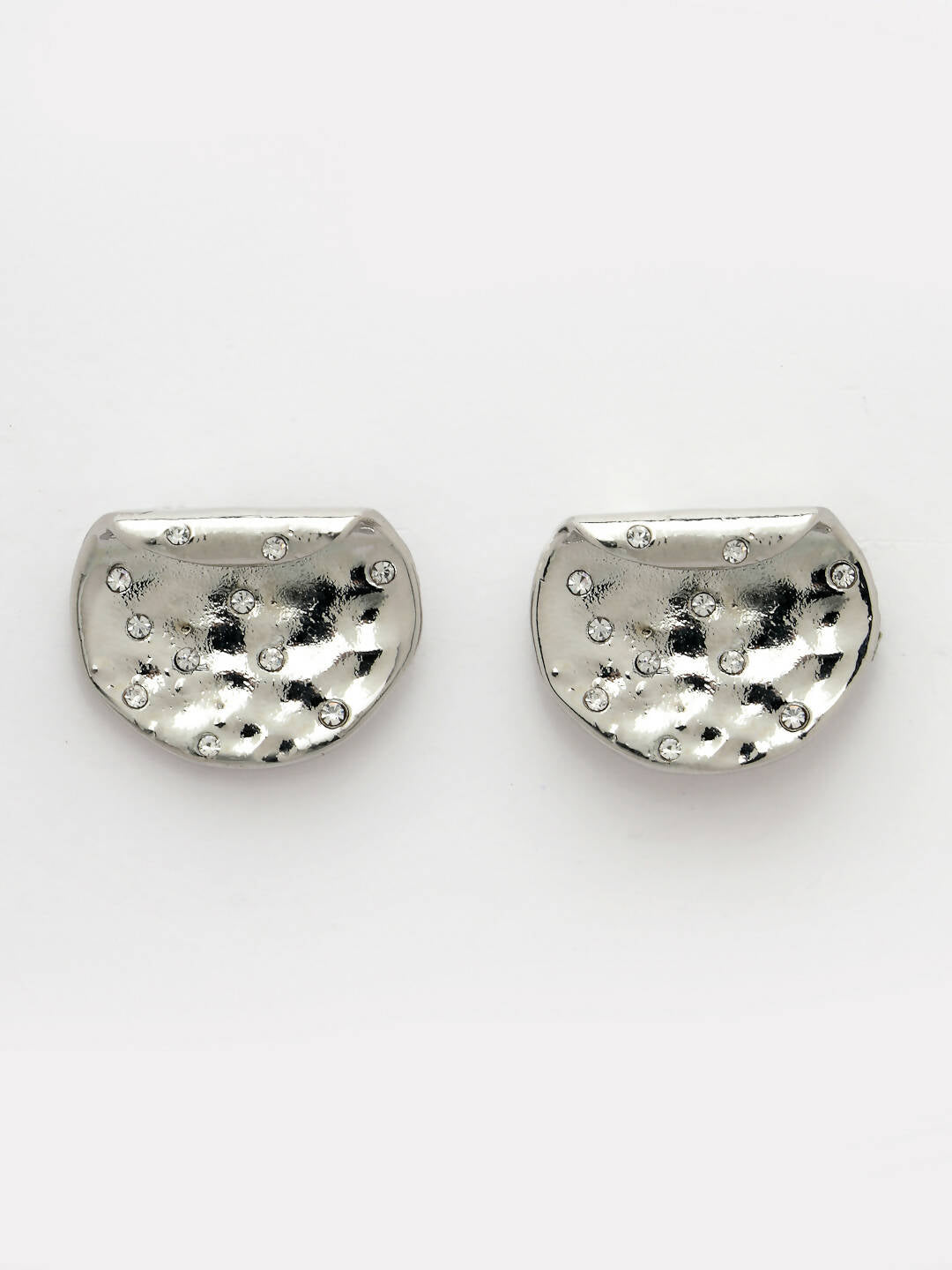 NVR Women Silver-Plated Contemporary Studs Earrings - Distacart